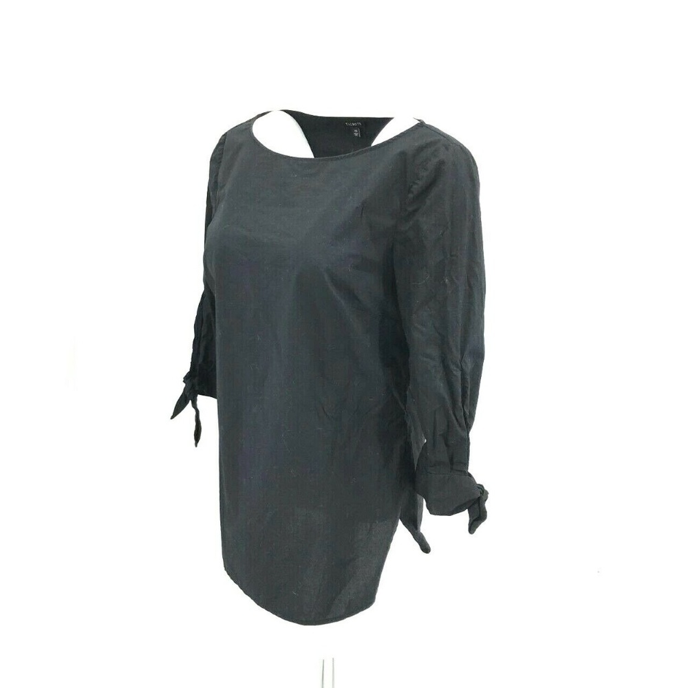 Talbots 3/4 Tie Sleeve Boat Neck Blouse Top Sz XS - Picture 3 of 7
